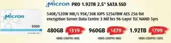 Micron Pro 1.92TB 2.5" SATA SSD 480GB