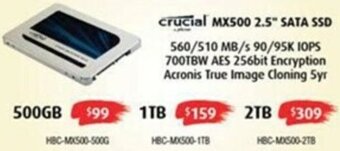 Leader Computers Crucial MX500 2.5" SATA SSD 500GB offer