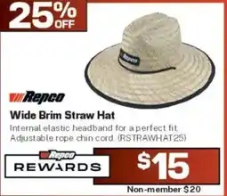 Repco Repco Wide Brim Straw Hat offer