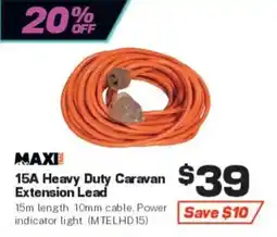 Repco Maxi 15A Heavy Duty Caravan Extension Lead offer