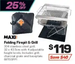 Repco Maxi Folding Firepit & Grill offer