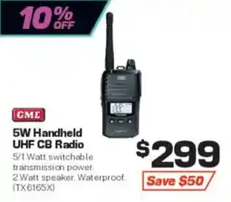 Repco GME 5W Handheld UHF CB Radio offer
