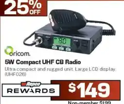 Repco Oricom 5W Compact UHF CB Radio offer
