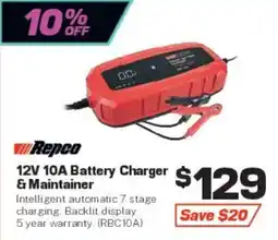 Repco Repco 12V 10A Battery Charger & Maintainer offer