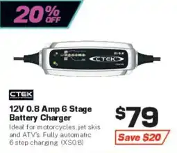Repco Ctek 12V 0.8 Amp 6 Stage Battery Charger offer
