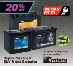 Repco Repco Passenger, SUV & 4x4 Batteries offer