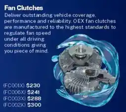 Repco OEX fan clutches offer