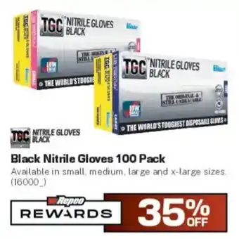 Repco TGC Nitrile Gloves Black offer