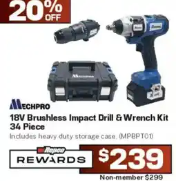 Repco Mechpro 18V Brushless Impact Drill & Wrench Kit offer