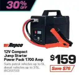 Repco Repco 12V Compact Jump Starter Power Pack 1700 Amp offer