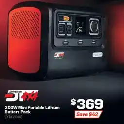 Repco Drivetech 4x4 300W Mini Portable Lithium Battery Pack offer