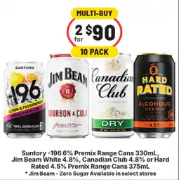 IGA Liquor Suntory -196 6% Premix Range Cans offer