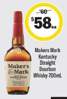 Liquorland Maker's Mark Kentucky Straight Bourbon Whisky offer