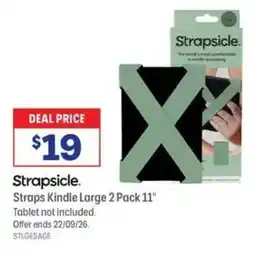 Officeworks Strapsicle Straps Kindle Large 2 Pack 11" offer