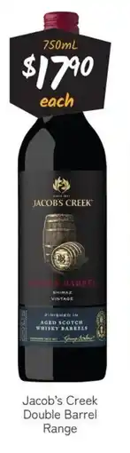 Cellarbrations Jacob's Creek Double Barrel Shiraz offer