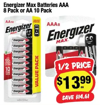 Energizer Max Batteries AA