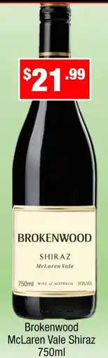 Liquor Stax Brokenwood McLaren Vale Shiraz offer