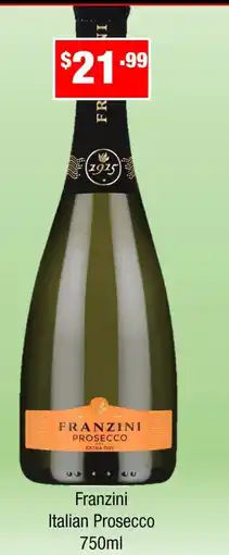 Liquor Stax Franzini Italian Prosecco offer