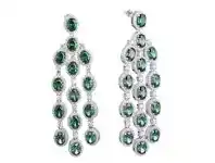 Bevilles Jewellery Gina Liano Green with Envy Chandelier Earrings offer