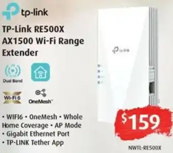 TP-Link RE500X AX1500 Wi-Fi Range Extender