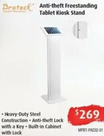 Anti-Theft Freestanding Tablet Kiosk Stand