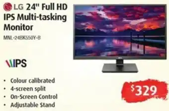 Leader Computers LG 24" Full HD IPS Multi-Tasking Monitor offer