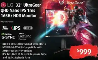 QHD Nano IPS 1ms 165Hz HDR Monitor