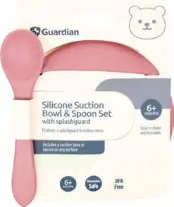 Discount Drug Stores Guardian Silicone Bowl & Spoon Set - Dusty Berry offer