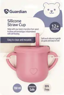 Discount Drug Stores Guardian Silicone Straw Cup - Dusty Berry offer
