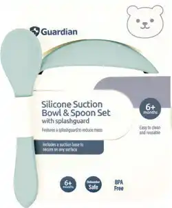 Discount Drug Stores Guardian Silicone Bowl & Spoon Set - Seafoam offer