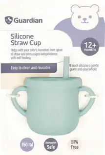 Discount Drug Stores Guardian Silicone Straw Cup - Seafoam offer