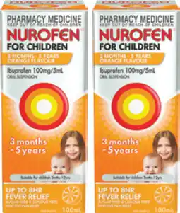 Discount Drug Stores Nurofen For Children 3 Months - 5 Years Strawberry offer