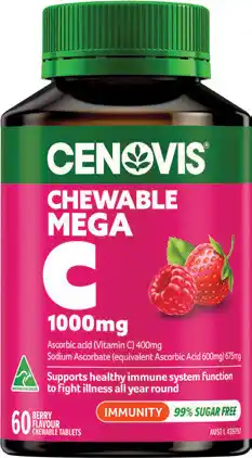 Discount Drug Stores Cenovis Chewable Mega C 1000mg Berry 60 Tablets offer