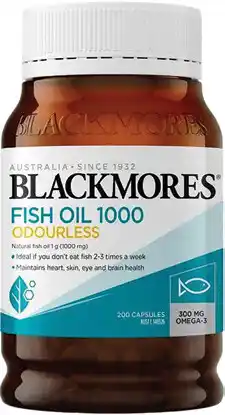 Discount Drug Stores Blackmores Fish Oil 1000 Odourless 200 Capsules offer