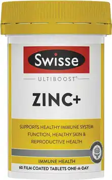 Discount Drug Stores Swisse Ultiboost Zinc+ 60 Tablets offer