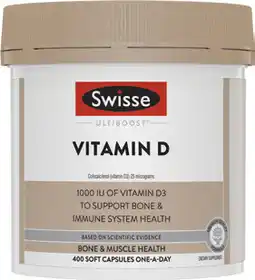 Discount Drug Stores Swisse Ultiboost Vitamin D 400 Capsules offer