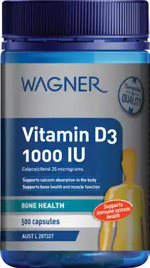 Discount Drug Stores Wagner Vitamin D3 1000IU 500 Capsules offer