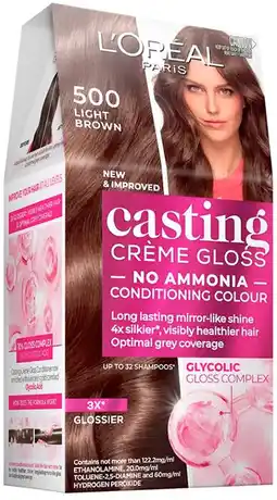 Discount Drug Stores L’Oréal Paris Casting Crème Gloss Hair Colour - 500 Light Brown offer