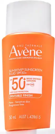 Discount Drug Stores Avène Sunsitive Sunscreen Fluid SPF50+ offer