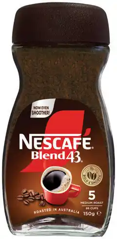 IGA Nescafé Blend 43 Instant Coffee 140‑150g Selected Varieties offer