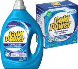 IGA Cold Power Laundry Liquid 2 Litre or Powder 2kg Selected Varieties offer