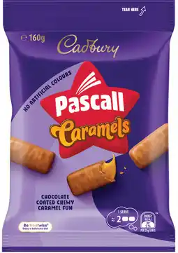 IGA Pascall Share Bag 160‑185g or Cadbury Bitesize 120‑150g Selected Varieties offer