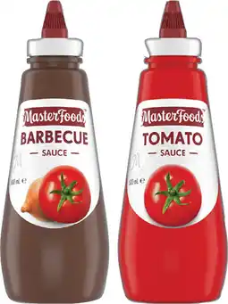 IGA MasterFoods Tomato or Barbecue Squeezy Sauce 475‑500mL Selected Varieties offer