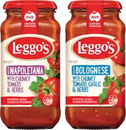 IGA Leggo’s Pasta Sauce 490‑500g Selected Varieties offer