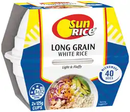 IGA SunRice Microwave Plain Rice Cups Selected Varieties offer