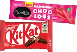 IGA Nestlé Medium Bars 35‑50g or Darrell Lea Choc Logs 3 Pack Selected Varieties offer