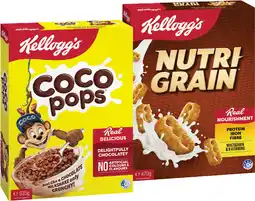 IGA Kellogg’s Nutri‑Grain 470g, Coco Pops 535g or Special K Original 500g offer