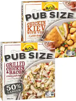 IGA McCain Pub Size Frozen Meal 480‑500g Selected Varieties offer