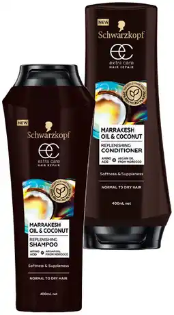 IGA Schwarzkopf Extra Care Hair Repair Shampoo or Conditioner 400mL Selected Varieties offer