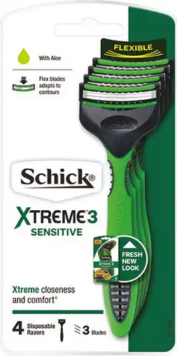 IGA Schick Xtreme 3 Sensitive Disposable Razors offer